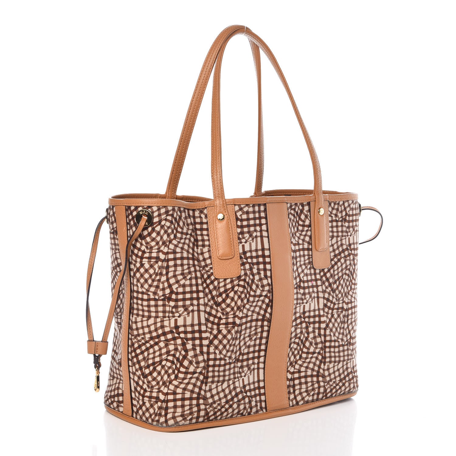 MCM Visetos Medium Liz Reversible Shopper Tote Cognac 6 of 14