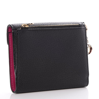 Christian Dior Bullcalf Diorissimo Medium Envelope Wallet Black 3 of 8