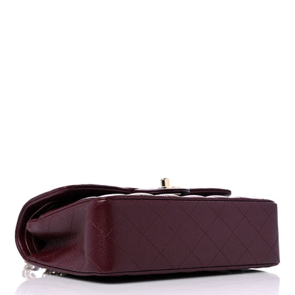 Chanel Caviar Quilted Small Double Flap Burgundy 4 of 10
