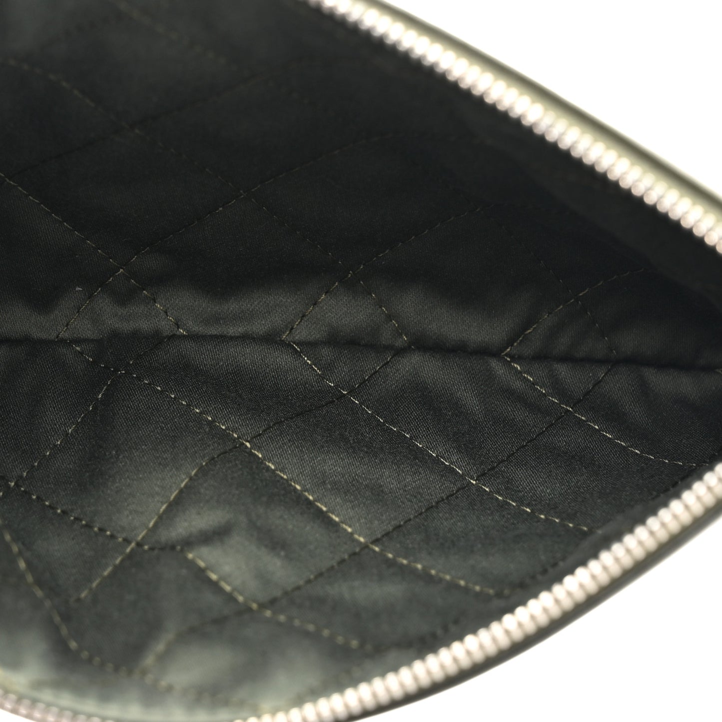 Shiny Calfskin Quilted Small Chanel 22 Khaki