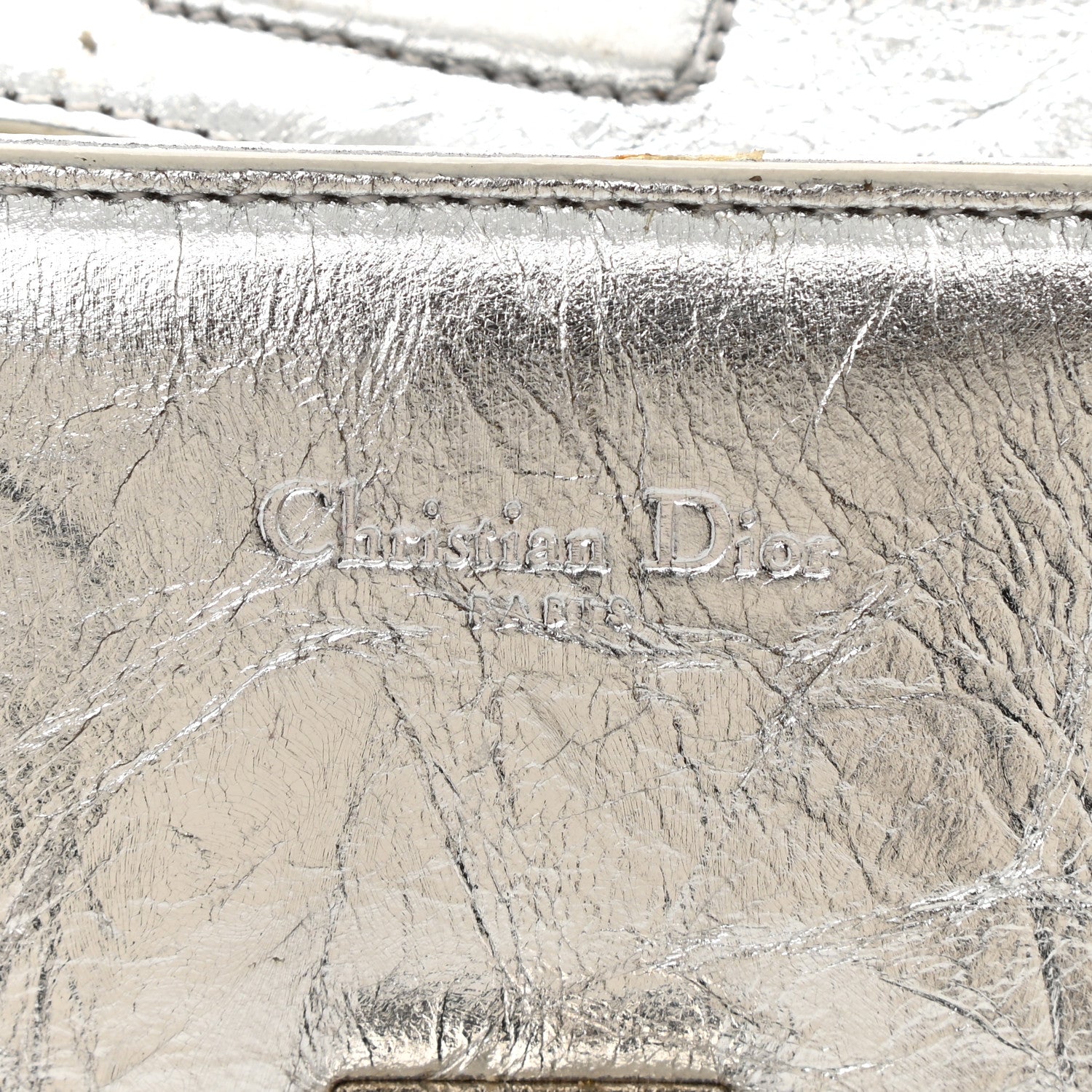 Christian Dior Metallic Calfskin Large Diorever Flap Silver 6 of 13