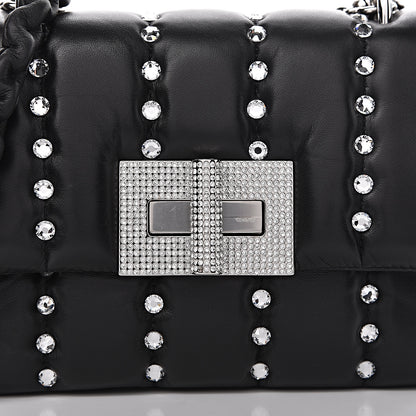 Tom Ford Lambskin Quilted Crystal Small Natalia Chain Bag Black 19 of 19