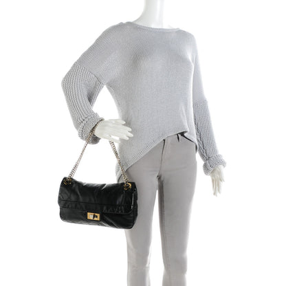 Chanel Calfskin Perforated Large Drill Flap Black 2 of 8