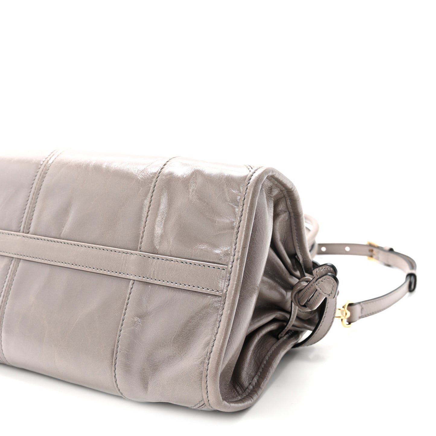 Glossy Calfskin Triangle Medium Bonnie Shoulder Bag Peltro
