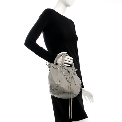 Balenciaga Matte Goatskin Rubber Covered Classic Hardware Mini Pompon Gris Glace 3 of 8