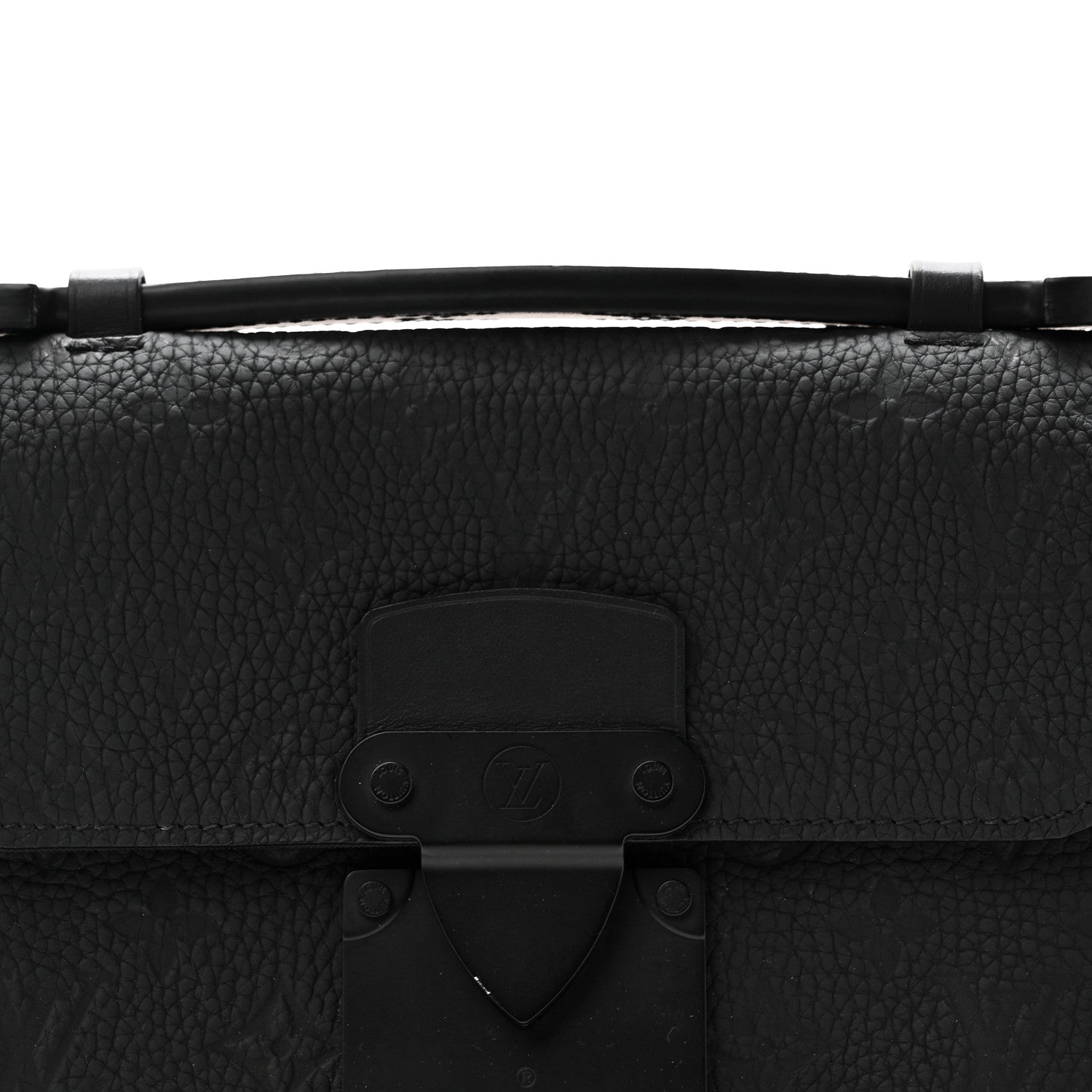 Louis Vuitton Taurillon Monogram S Lock Sling Bag Black 7 of 9