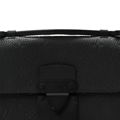 Louis Vuitton Taurillon Monogram S Lock Sling Bag Black 7 of 9