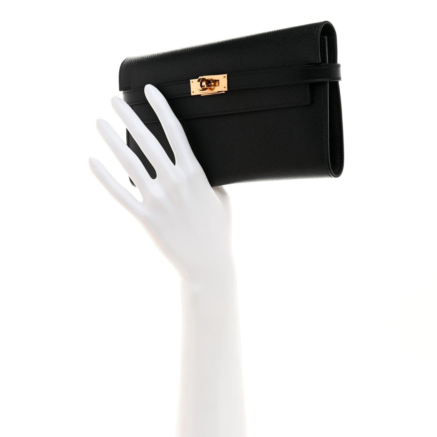 Hermes Epsom Kelly Longue Wallet Black 2 of 8