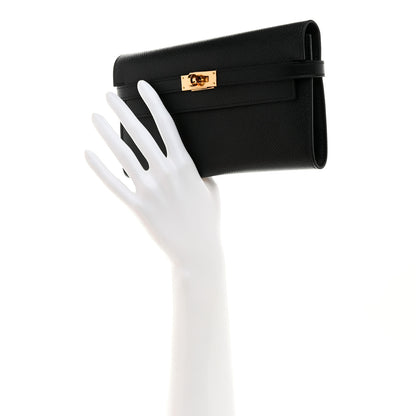 Hermes Epsom Kelly Longue Wallet Black 2 of 8