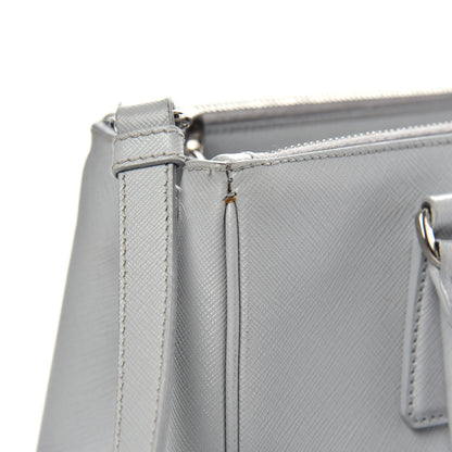 Prada Saffiano Small Galleria Double Zip Tote Nube 13 of 16