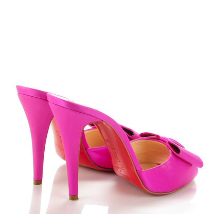 Christian Louboutin Satin Joli Noeud 957 Slides 39 Fuchsia 4 of 7
