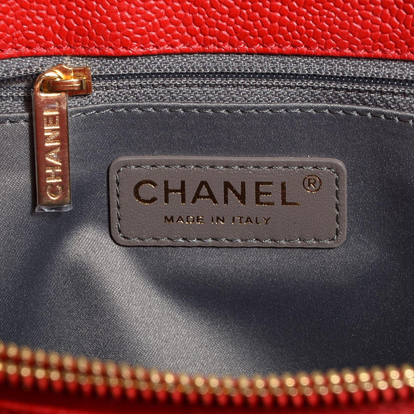 Caviar Quilted Grand Shopping Tote GST Red