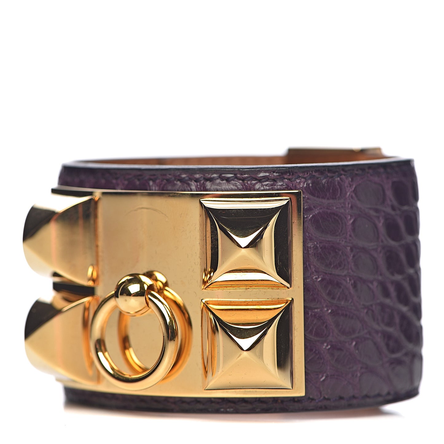 Matte Alligator Collier De Chien CDC Bracelet S Amethyst