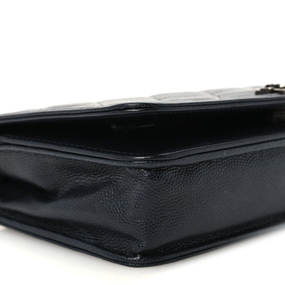 Chanel Caviar Quilted Boy Wallet On Chain WOC Black 10 of 11