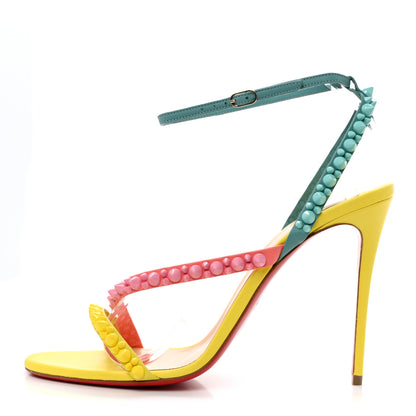 Christian Louboutin Nappa Spikes Mafaldina 100 Sandals 40.5 Multi 1 of 8