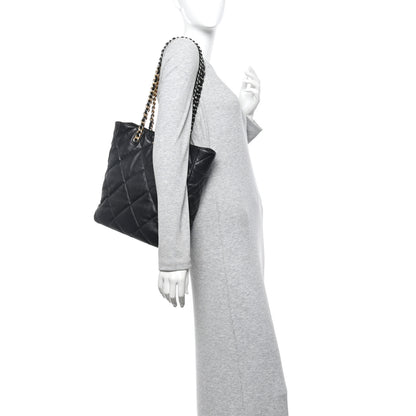 Chanel Lambskin Quilted Chanel 19 Shopping Bag Black 2 of 10