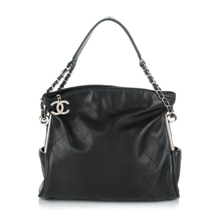 Chanel Lambskin Stitched Medium Ultimate Soft Tote Black 1 of 7