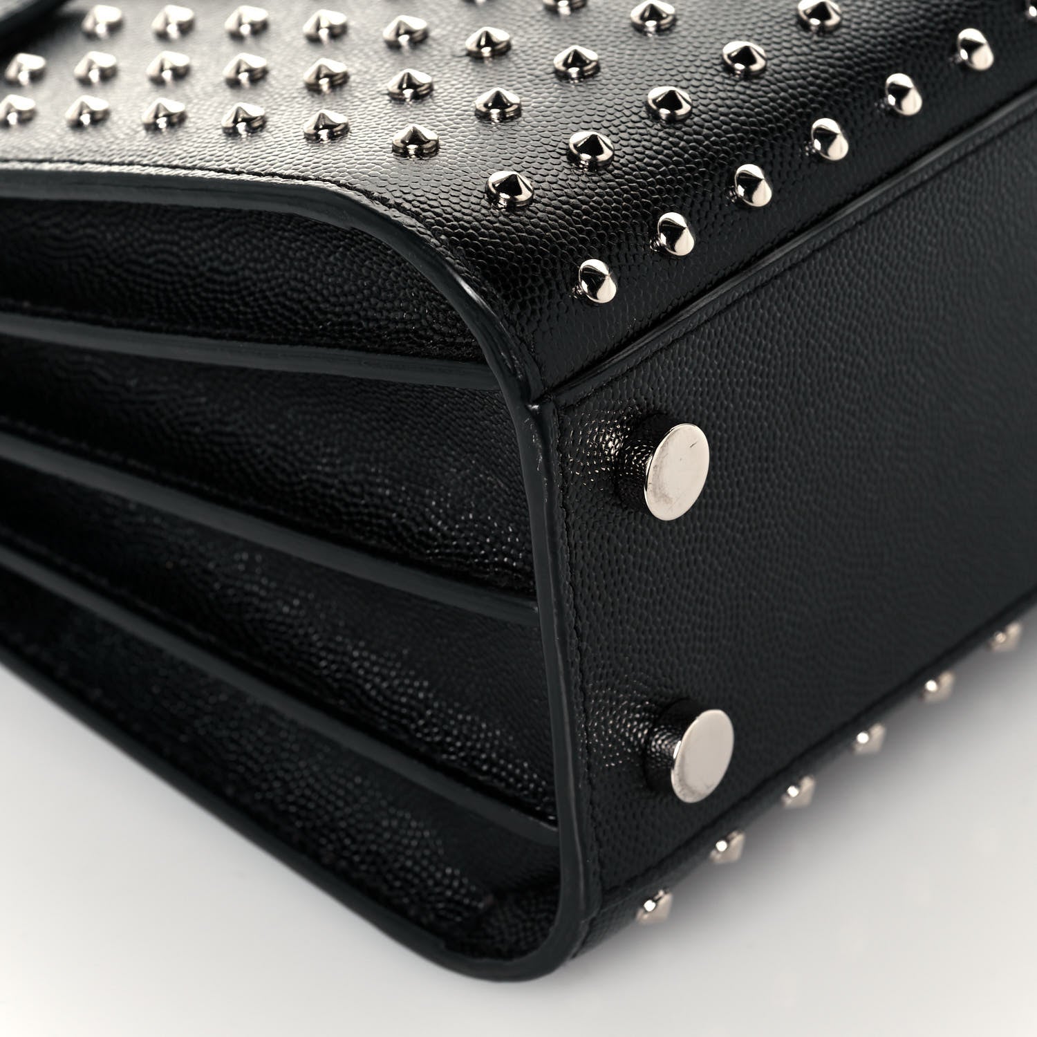 Saint Laurent Grain De Poudre Studded Nano Sac De Jour Black 9 of 10