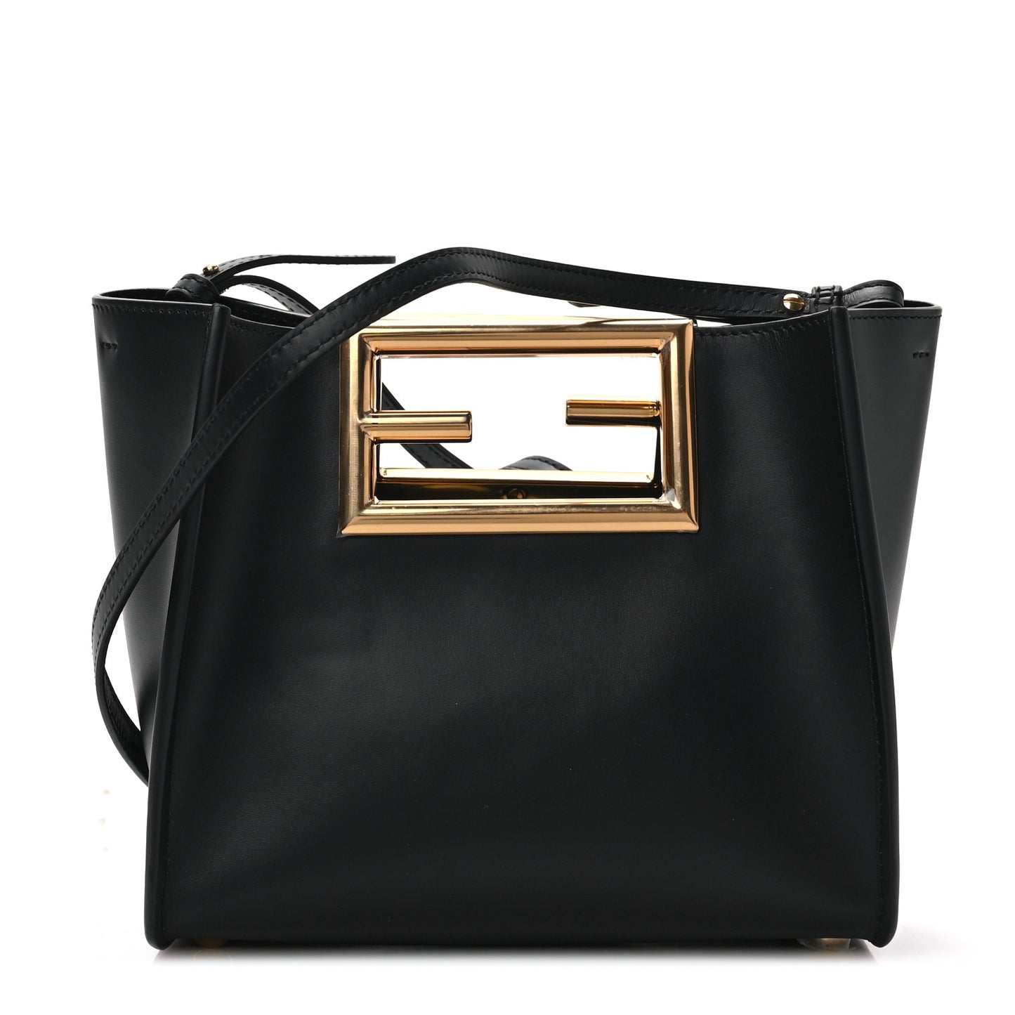 Vitello King Small Fendi Way Tote Black