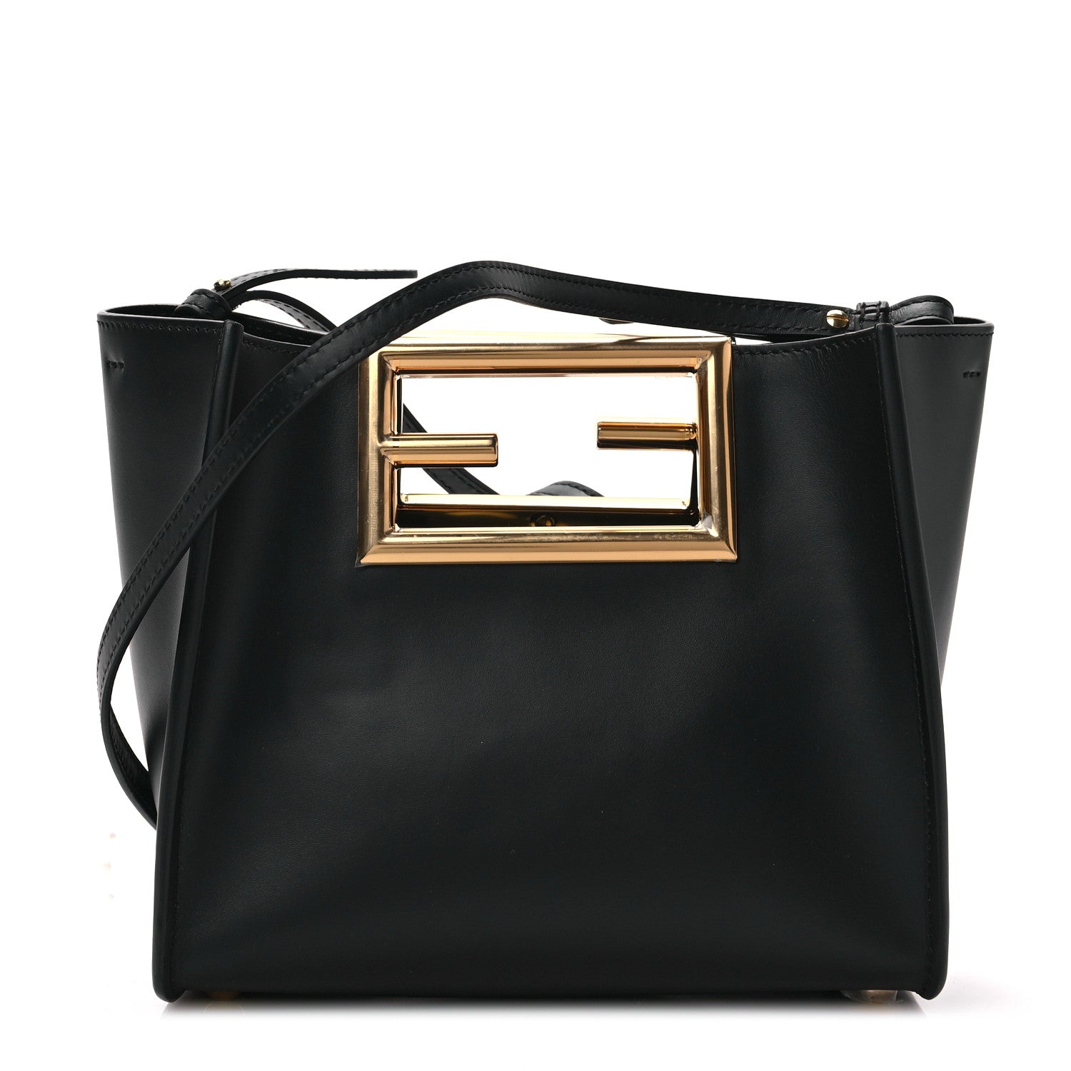 Fendi Vitello King Small Fendi Way Tote Black 1 of 9