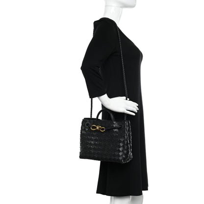 Bottega Veneta Nappa Intrecciato Small Andiamo Shoulder Bag Black 2 of 11
