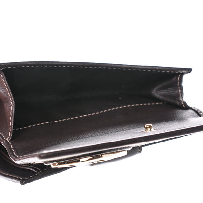 Gucci Monogram Lovely Heart French Flap Wallet Dark Brown 7 of 9