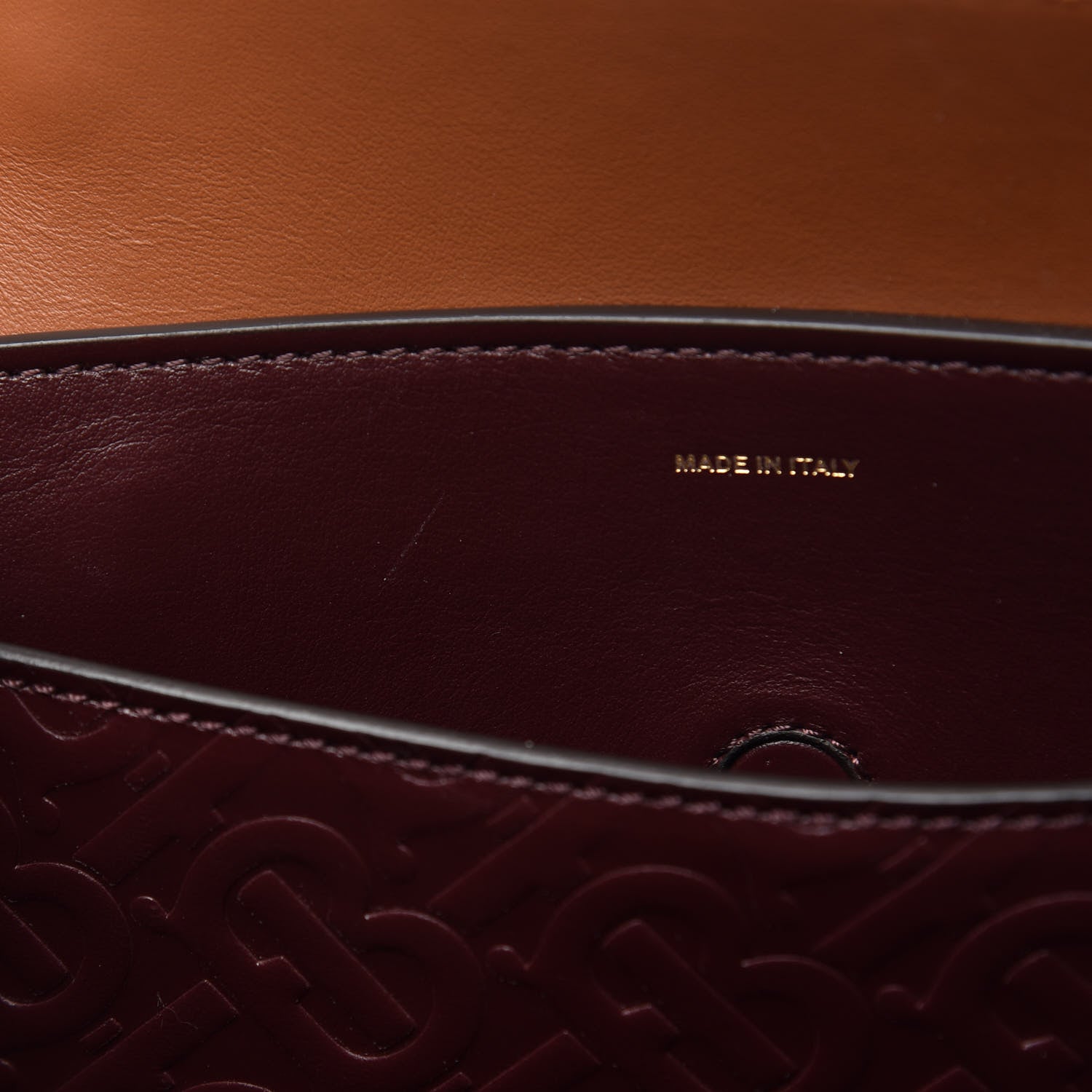 Burberry Calfskin Embossed Monogram Small Belt Bag Oxblood 13 of 13