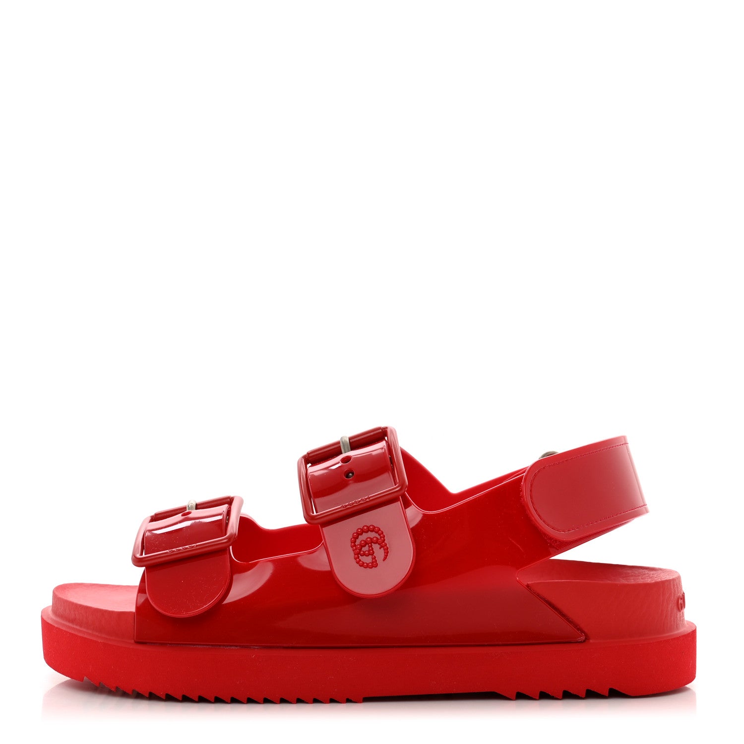 Gucci Rubber Mini Double G Womens Isla Dad Sandals 35 Maple Red 1 of 7