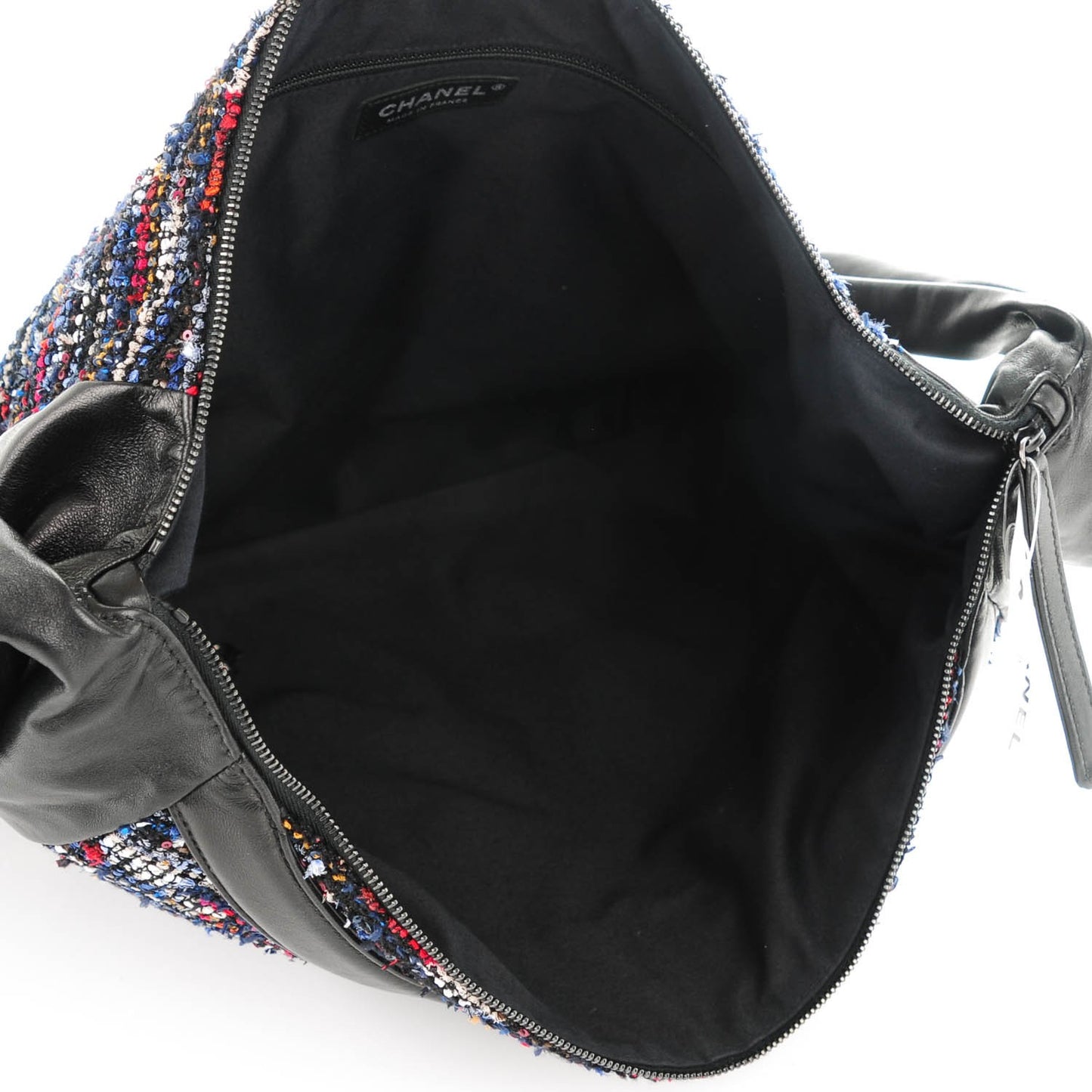 Tweed Lambskin Large Girl Bag Multicolor Black