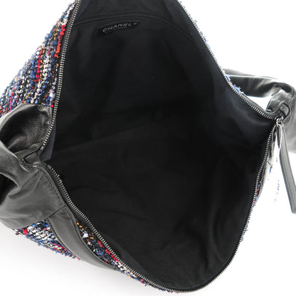 Chanel Tweed Lambskin Large Girl Bag Multicolor Black 5 of 7
