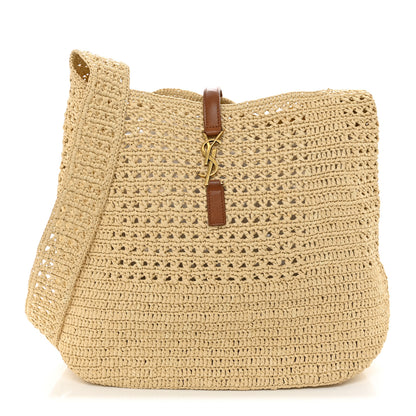Saint Laurent Raffia Monogram Hobo Naturale 1 of 10