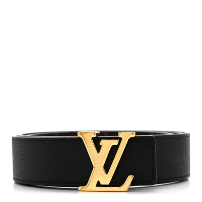 Louis Vuitton Calfskin Monogram 30mm LV Initiales Reversible Belt 85 34 Black 2 of 6
