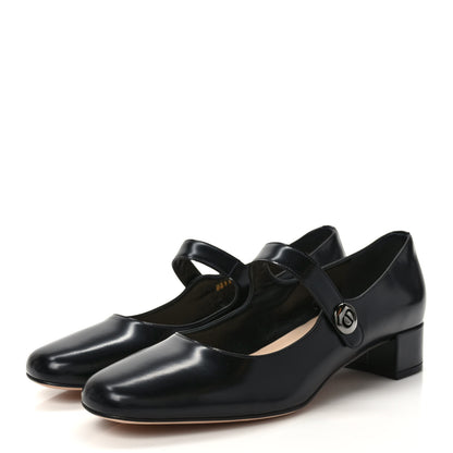 Christian Dior Brushed Calfskin Uniform 30mm Pumps 40.5 Black 3 of 8