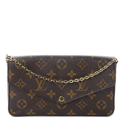 Louis Vuitton Monogram Pochette Felicie Chain Wallet Fuchsia 1 of 7