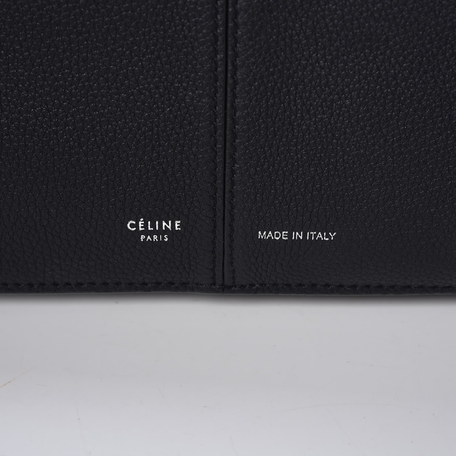 Celine Baby Grained Calfskin Medium Tri-Fold Bag Black 7 of 12