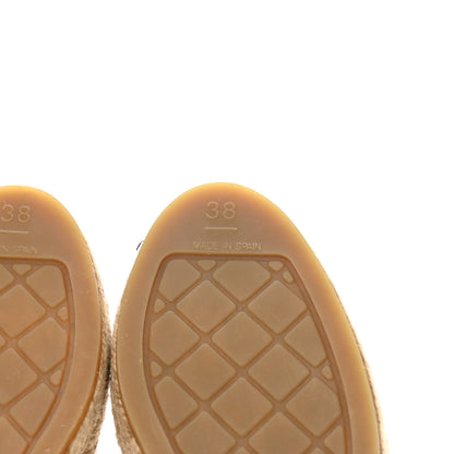 Chanel Lambskin CC Espadrilles 38 Beige Black 6 of 10