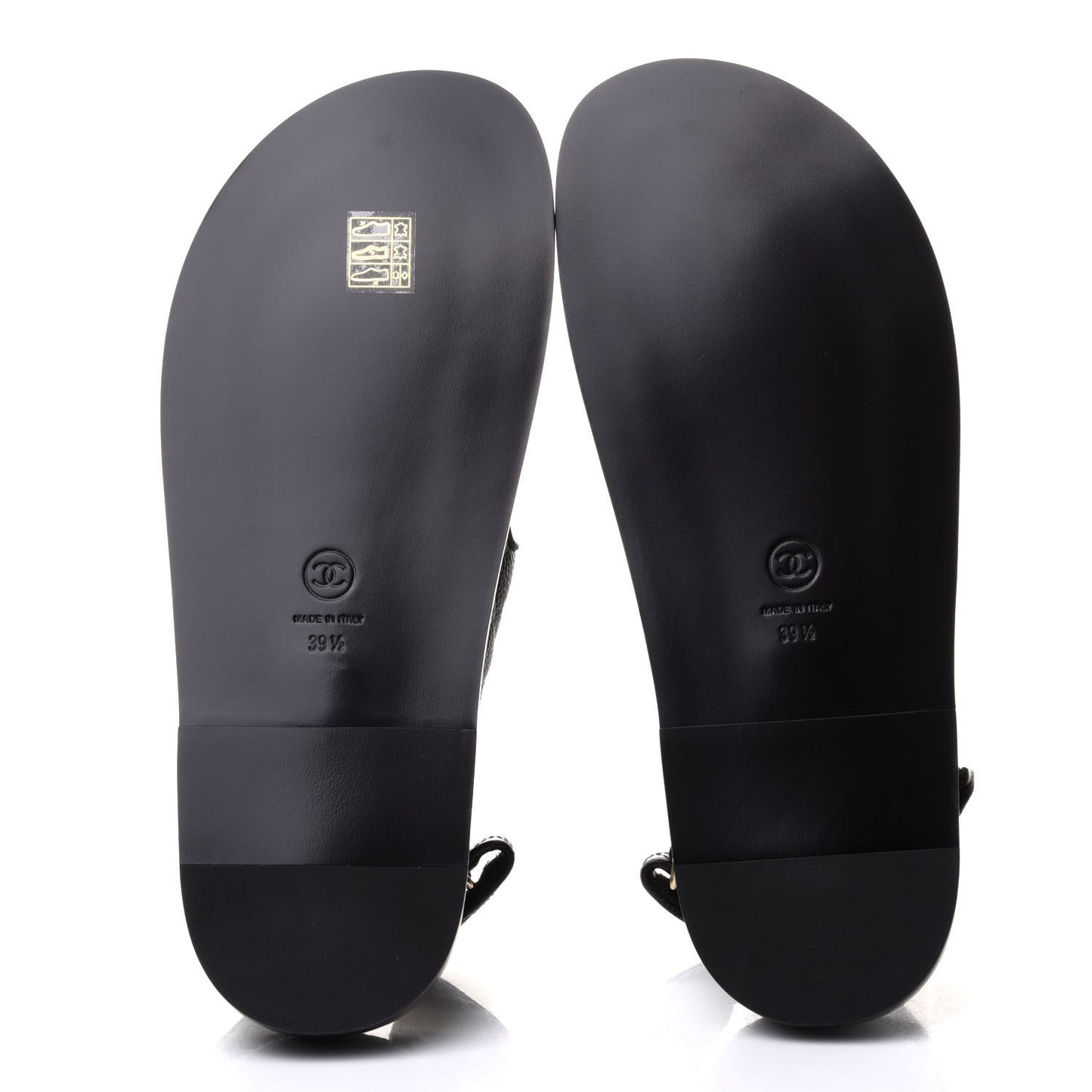 Grained Calfskin Velcro Dad Sandals 39.5 Black