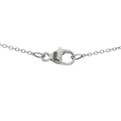 David Yurman 18K White Gold Diamond Initial S Charm Necklace 3 of 4