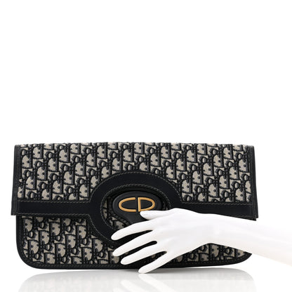 Christian Dior Oblique Fold Over Clutch Blue 2 of 7