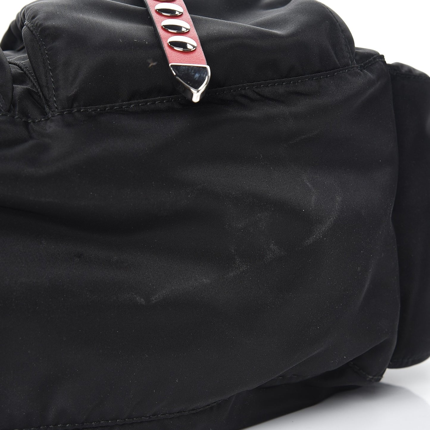 Nylon New Vela Studded Messenger Black Fuoco