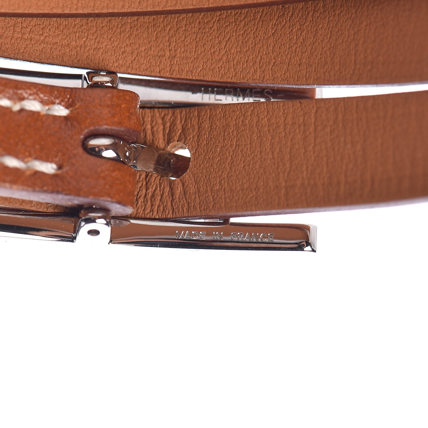 Tadelakt Hapi 3 MM Triple Tour Bracelet S Fauve