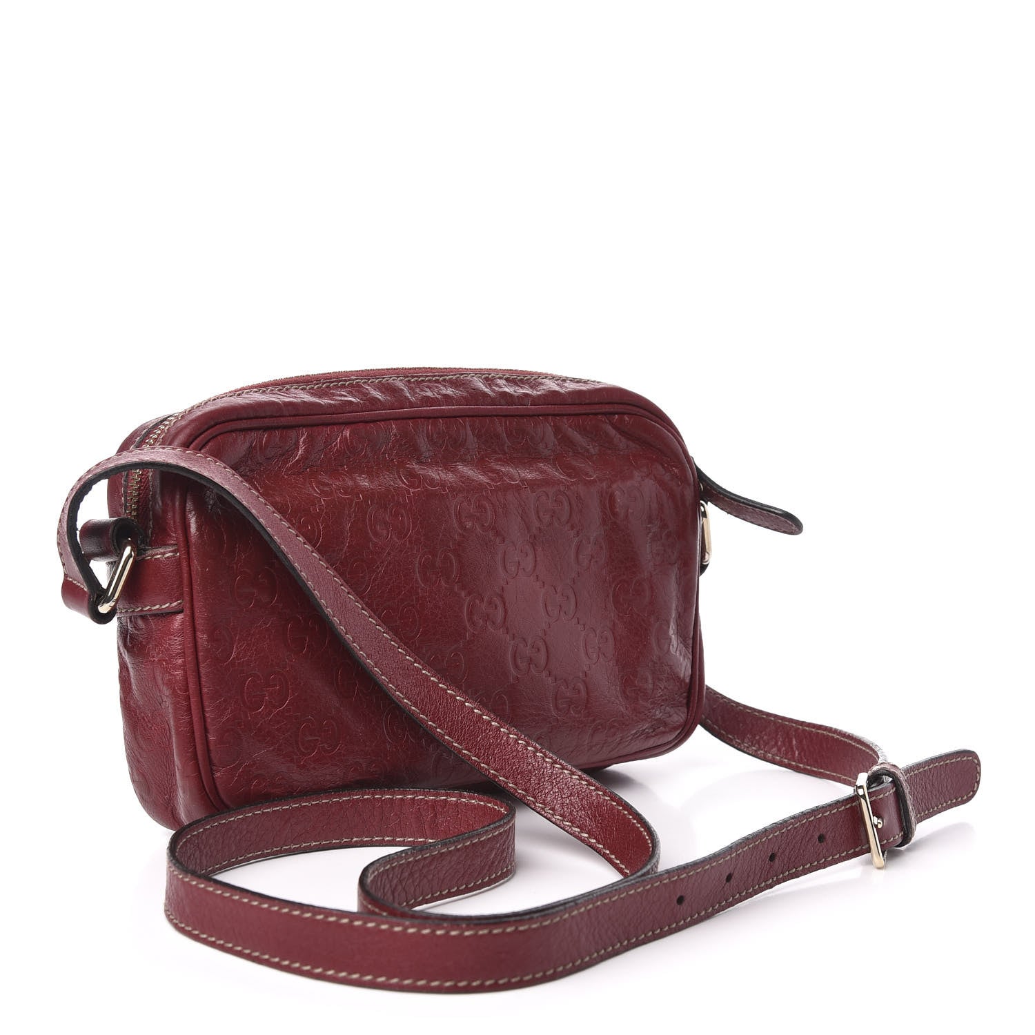Gucci Guccissima Small Shoulder Bag Red 3 of 14