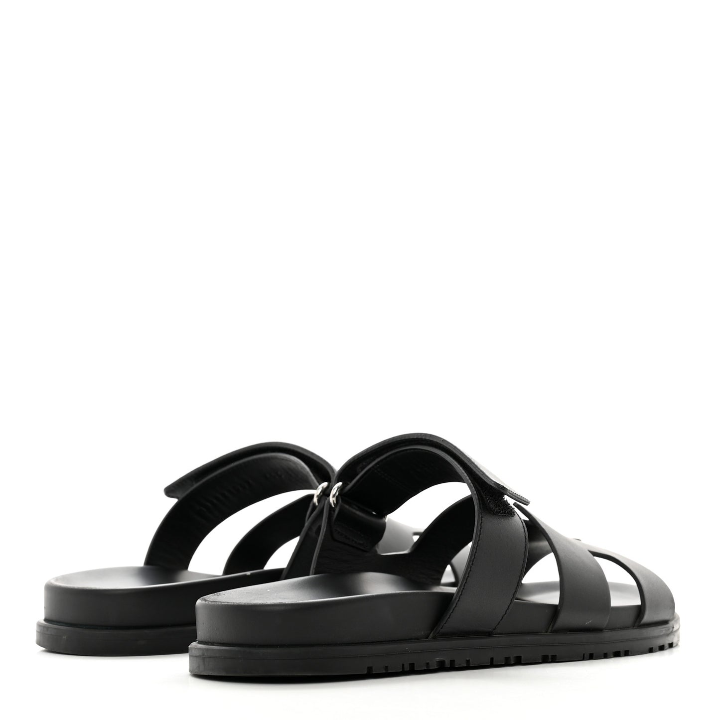 Calfskin Womens Chypre Sandals 40.5 Black