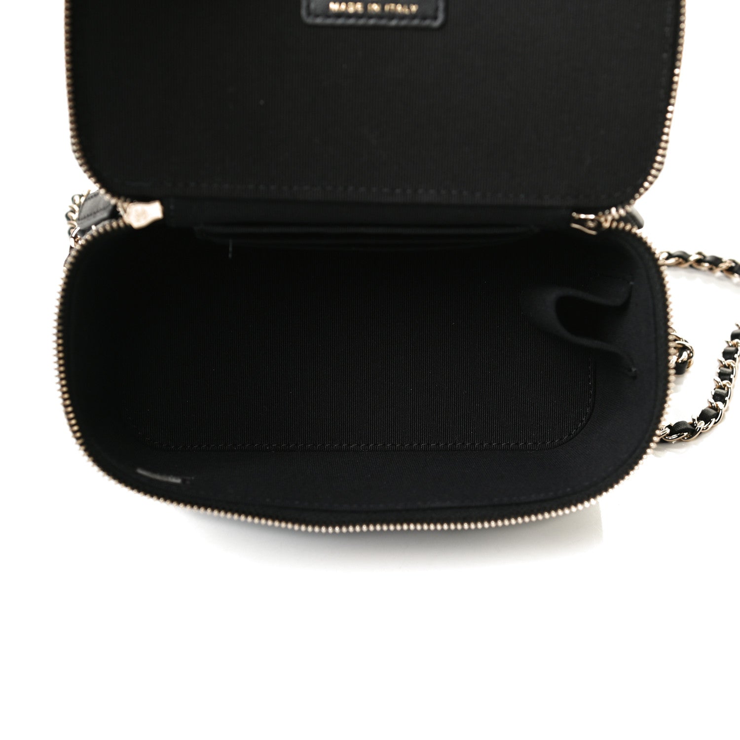 Chanel Lambskin Quilted Small Top Handle Vanity Case With Chain Black 5 of 14