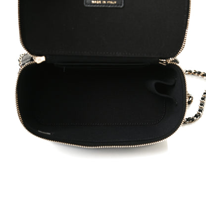 Chanel Lambskin Quilted Small Top Handle Vanity Case With Chain Black 5 of 14