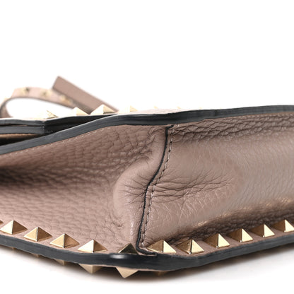 Valentino Garavani Grained Calfskin Small Rockstud Flap Crossbody Bag Poudre 7 of 8
