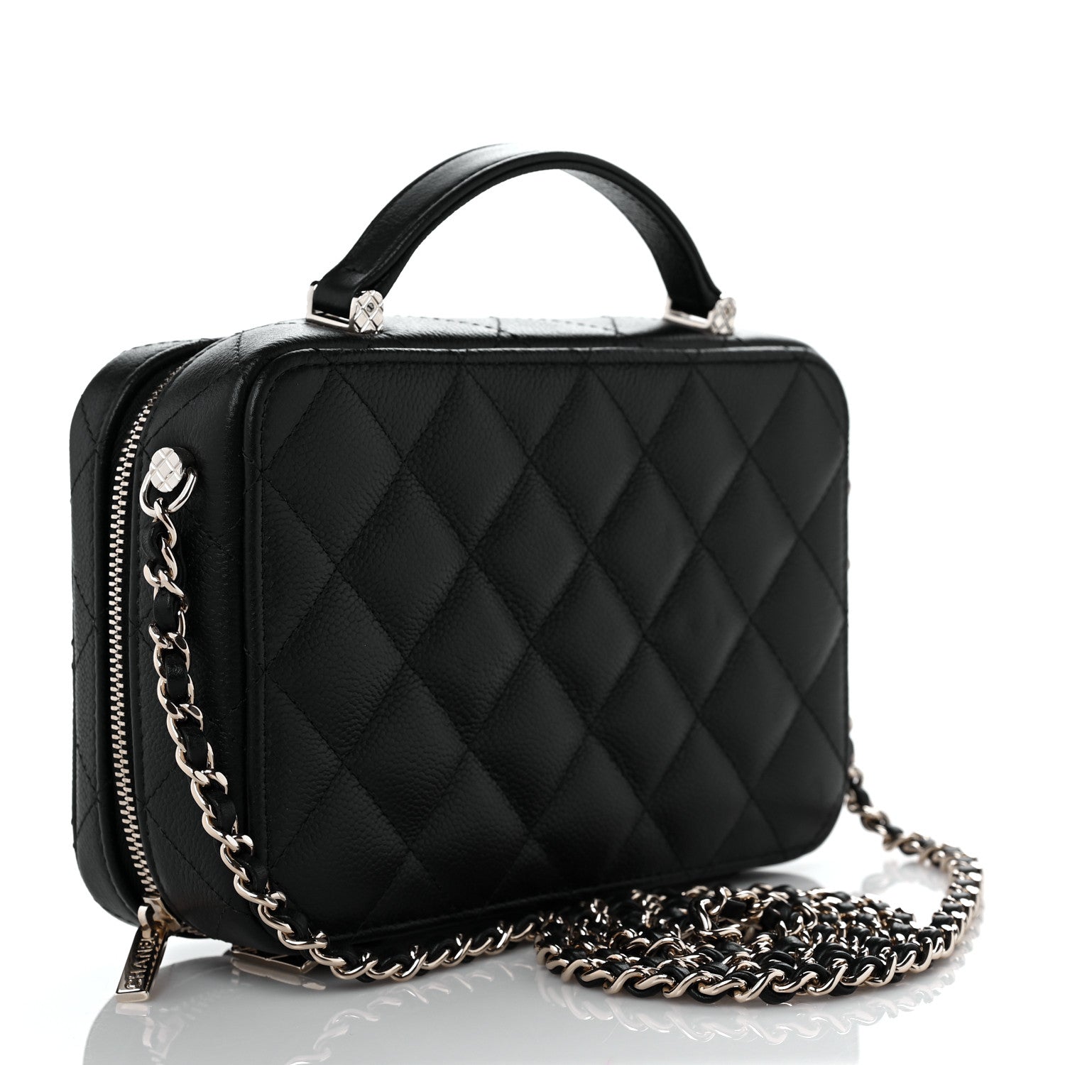 Chanel Caviar Quilted Vanity Case Black 3 of 10