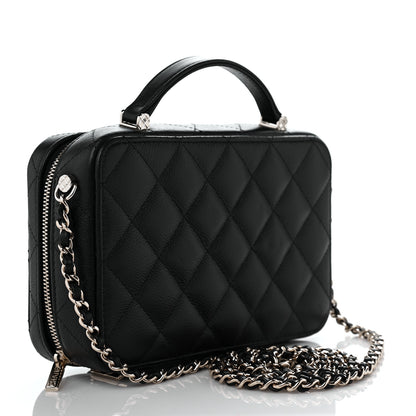 Chanel Caviar Quilted Vanity Case Black 3 of 10