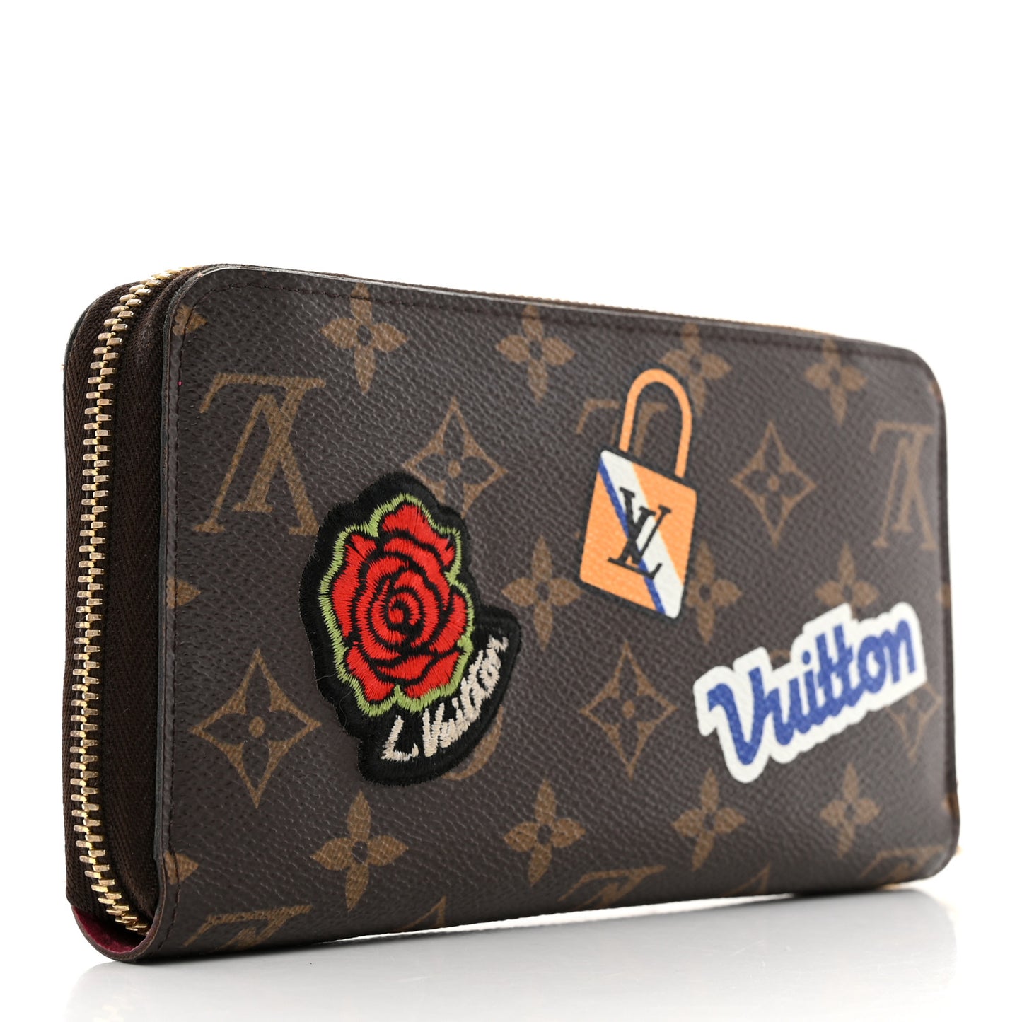 Monogram Travel Stickers Zippy Wallet