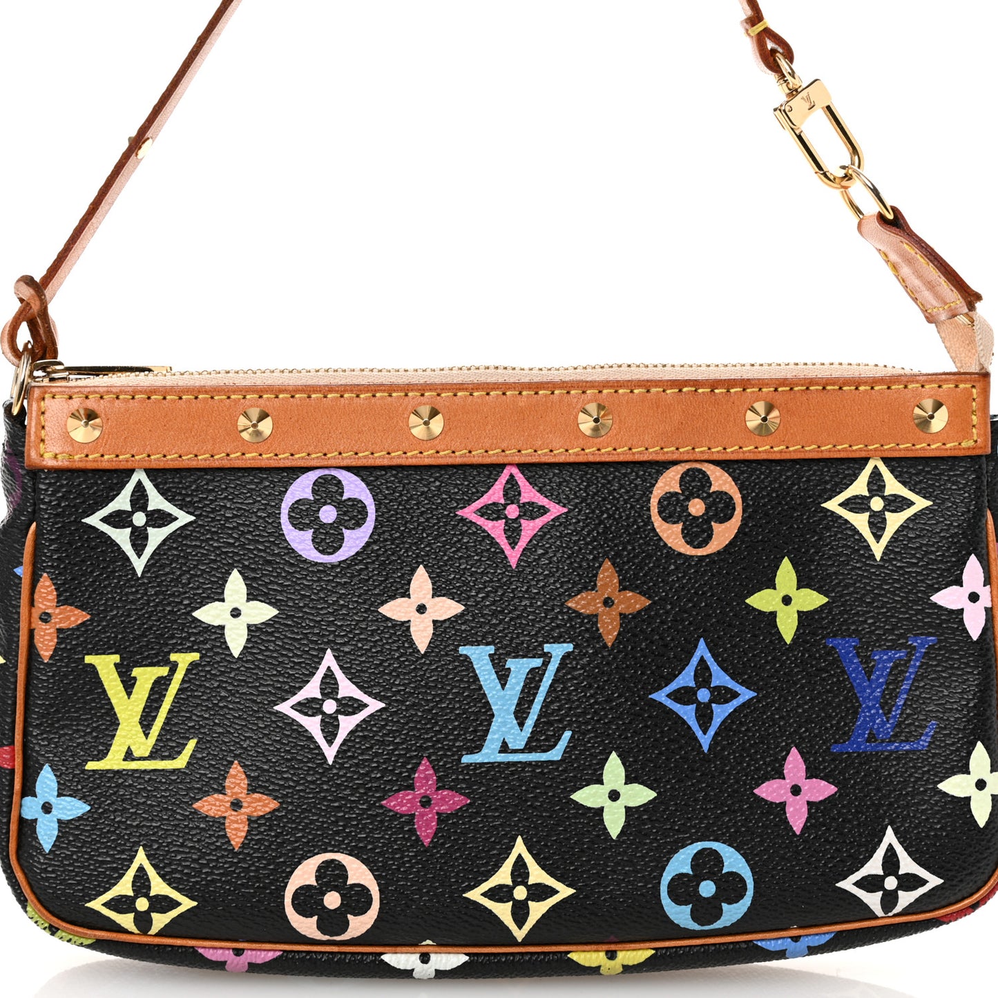 Monogram Multicolor Pochette Accessories Black